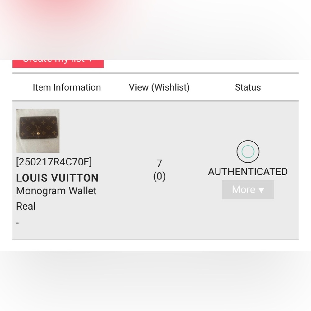 Authentic Louis Vuitton Monogram Wallet - Picture 16 of 16